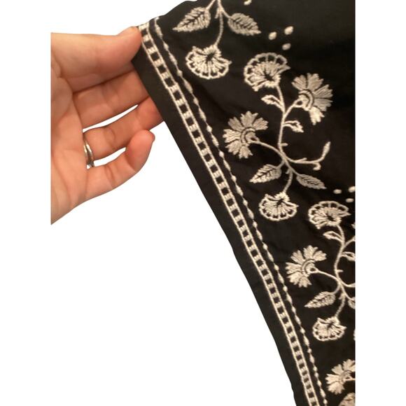 Old Navy Womens Peasant Dress Plus Size XXL Black White Embroidered Resort Boho - Picture 7 of 10